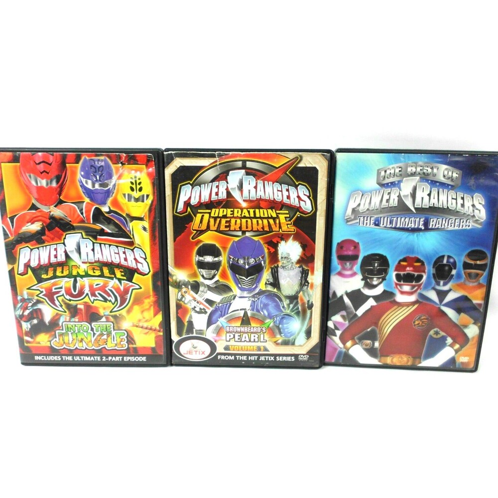 Power Rangers DVD Jungle Fury The Ultimate Rangers Operation Overdrive Lot of 3